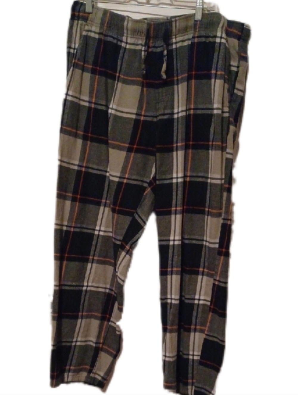 --Old Navy Men's Black, Gray & Cream Plaid Sleapwear Pants Size XXLarge Cotton
